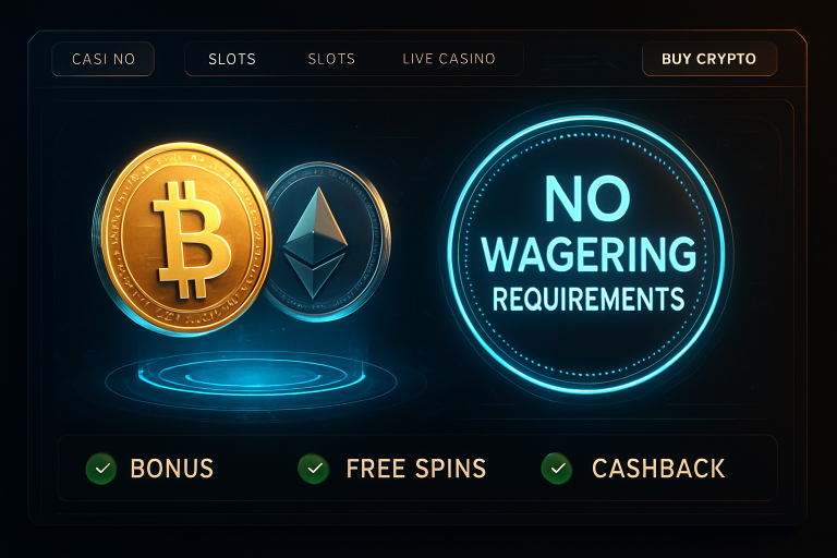 Krypto-Casinos ohne Umsatzbedingungen 2026